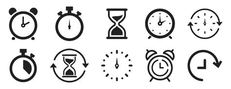 Premium Vector | Clocks icons set Set of timer clock and hourglass icon ...