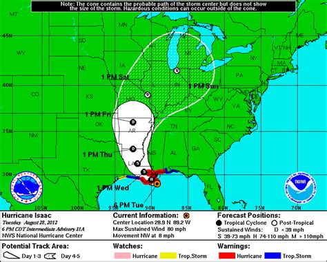 Hurricane Isaac’s Path | Track & Forecast Cone | Live Science