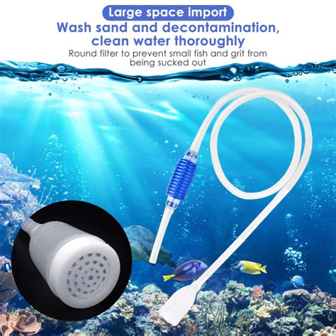 【In Stock】Aquarium Siphon Gravel Cleaner with Brush Hand Syphon Pump ...