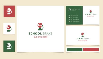 School plan logo design with editable slogan Vector Image