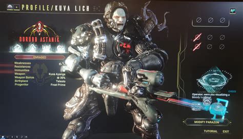 [PC] this Kuva Lich... Is it worth keeping/selling or should I kill ...