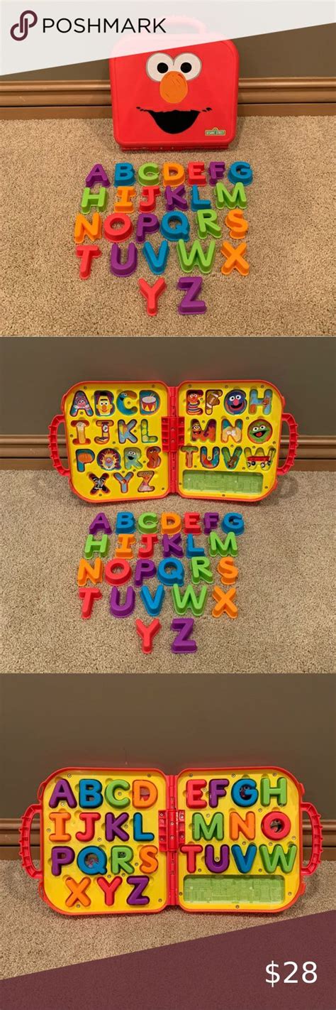 Elmo On The Go ABC Alphabet Letters Red Carrying Case Sesame Street ...