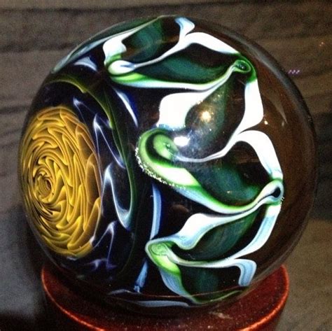 Flower Implosion Glass Marble with Fancy Back | Etsy | Glass marbles ...