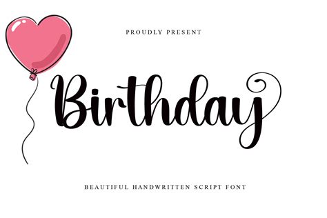 Birthday Font by FreshTypeINK · Creative Fabrica