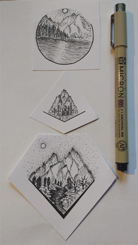 Some miniature drawings fineliner pen around 4x4 cm each http://ift.tt ...