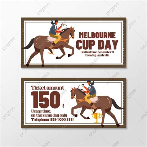 Ticket Design For The Melbourne Cup Template Download on Pngtree