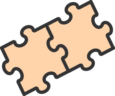 2 Puzzle Pieces Clip Art at Clker.com - vector clip art online, royalty ...