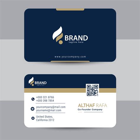 Business Card Front And Back Template