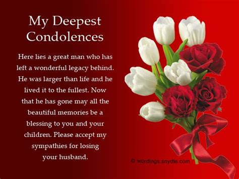 Sympathy Messages for Loss of Husband | Sympathy messages, Sympathy ...