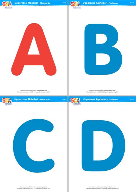 Uppercase Alphabet Flashcards Super Simple - Riset