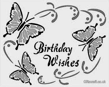 Birthday Wishes Stencil – Glitzcraft