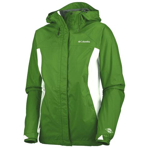 COLUMBIA WOMENS ARCADIA RAIN COAT/JACKET WATERPROOF OMNI TECH GREEN NWT ...