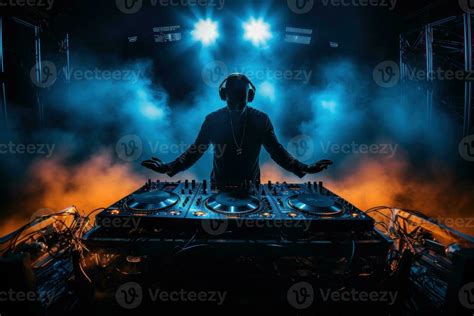 dark music background with playing DJ 26432368 Stock Photo at Vecteezy