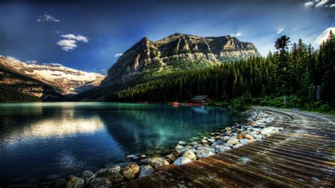 🔥 Download Fantastic Lake Louise In Alberta Canada HDr Wallpaper HD by ...