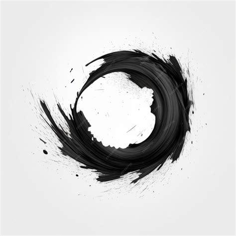 Premium AI Image | Abstract Black Photoshop Brush on Plain White Background