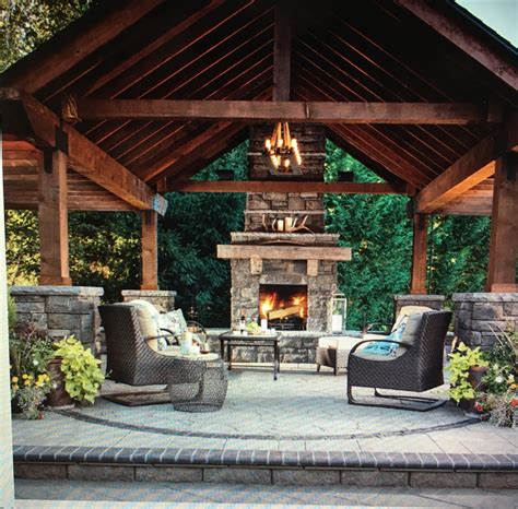 Outdoor Kitchen Fireplace Ideas - Image to u