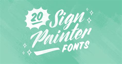 20 Sign Painter Fonts to Create Labels, Signs, and Cards - Creative ...