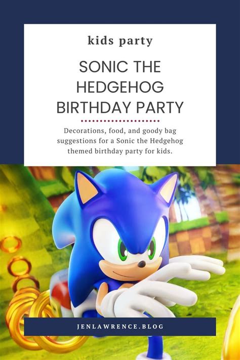 Decorations, food, and goody bag suggestions for a Sonic the Hedgehog ...