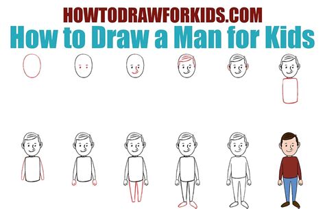 How to Draw a Man - Easy Drawing Tutorial for Kids