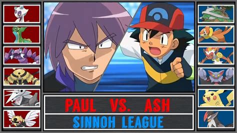 Ash vs. Paul (Pokémon Sun/Moon) - Sinnoh League/Quarterfinal - YouTube