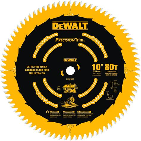 DEWALT Precision Trim 10-in 80-Tooth Carbide Miter/Table Saw Blade at ...