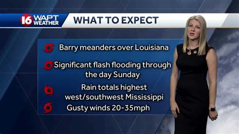 Forecast: Heavy rain from Barry ongoing