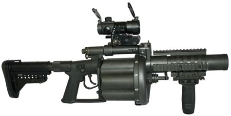 Milkor MGL revolver type grenade launcher (South Africa)