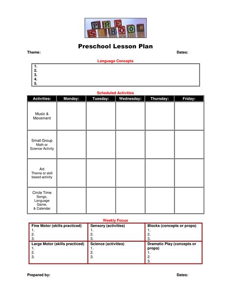 Lesson Plan Calendar Template | PDF Template