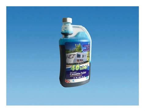 40 Shot Blue Cassette Portable Chemical Toilet Fluid 1 Litre Caravan ...