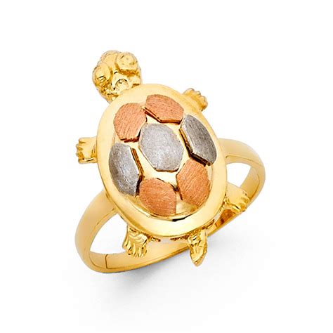 14K 3C Fancy Turtle Ring - Oropalace