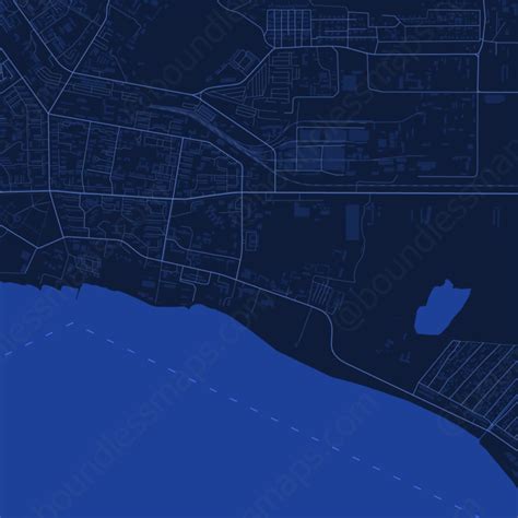 Aktau - Dark Blue Vector Map | Boundless Maps