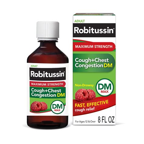 Buy Robitussin Maximum Strength and Chest Congestion DM Non-Drowsy ...