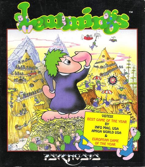 Lemmings (1991) box cover art - MobyGames