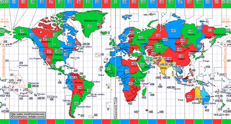 Standard Time Zone chart of the World in 2018- map presentation ...