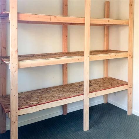 DIY Storage Shelves with 2x4s and Plywood - The Handyman's Daughter