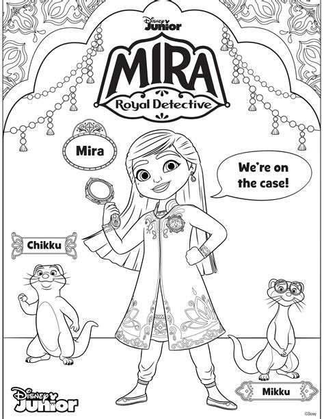 Enjoy These Three Mira, Royal Detective Coloring Sheets! | Disney News