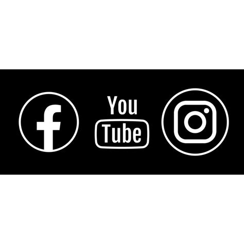 Facebook Instagram Youtube logo white transparent PNG 24983690 PNG