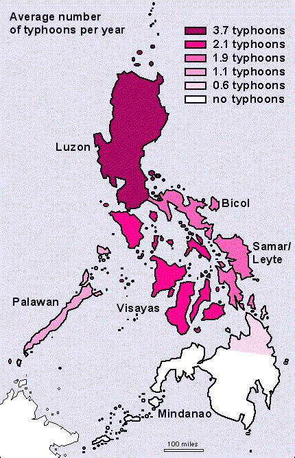 Map of Philippines Typhoon Amounts Philippine Map, Bicol, Visayas, Set ...