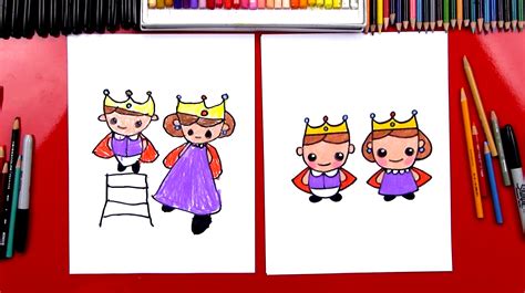 How To Draw A King And Queen - Art For Kids Hub