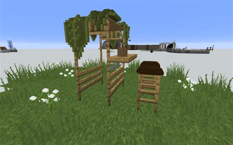 Chisel & Bits Mod Builds // Picnic Table, Tiki Bar Minecraft Map