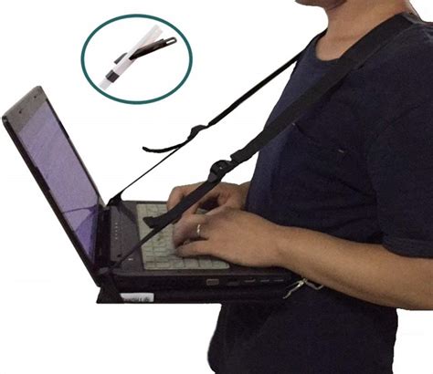 Thorium Portable Walking Safety Laptop Desk Harness with Cleaning Brush