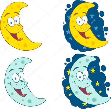 Happy Moon Character — Stock Vector © HitToon #60664559