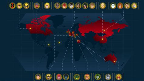 An Astonishing Global Map of Marvel Character Origins