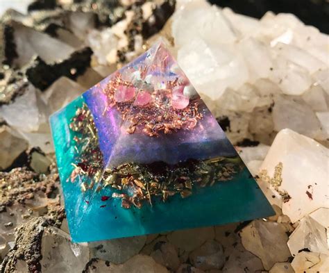 Orgone Pyramid Goddess Crystals Violet Flame Orgone | Etsy