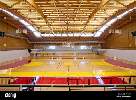 Interior of sports pavilion Stock Photo - Alamy