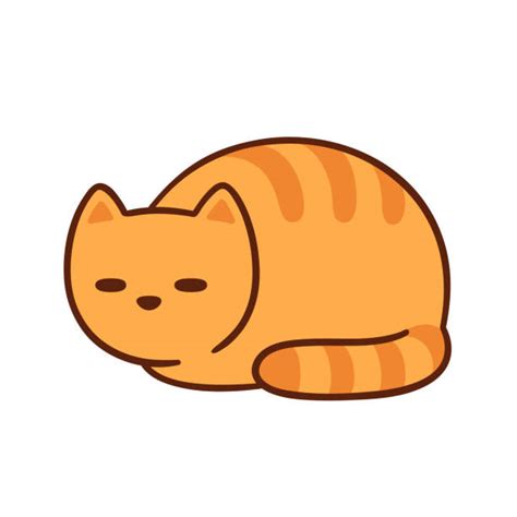 Ginger Cat Clipart Sleeping