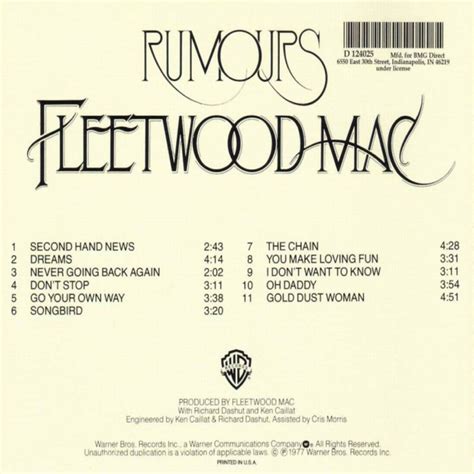 Fleetwood Mac - Rumours (1977) | thumped.com