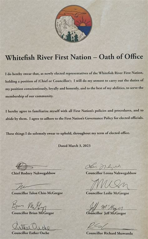 Governance - Whitefish River First Nation