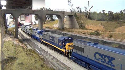 CSX GE Powered Coal Train HO Scale Full Run HD | Train, Model railroad ...