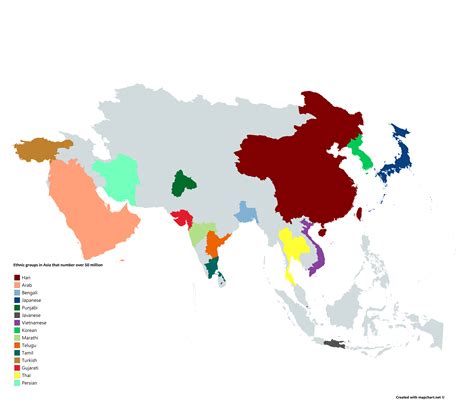 Ethnic Map Of Asia